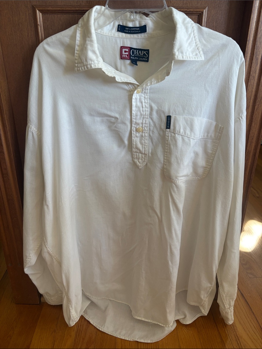 Chaos Ralph Lauren White Long-Sleeve 3 Button-Down Pocket Shirt